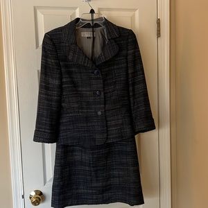 Navy blue with white Tahari suit